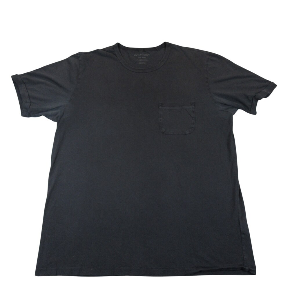 Outerknown Mens T Shirt L Black/Gray 100% Organic Pima Cotton Pocket